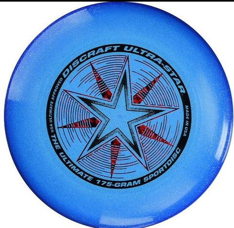 Frisbee Discraft Ultra-Star blauw met glitter 175 gram
